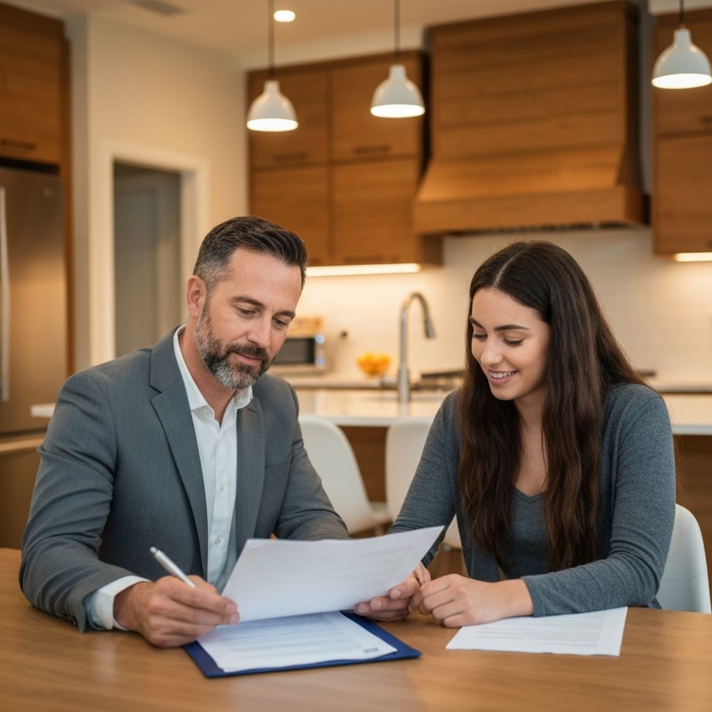 Insurance consultation with homeowner